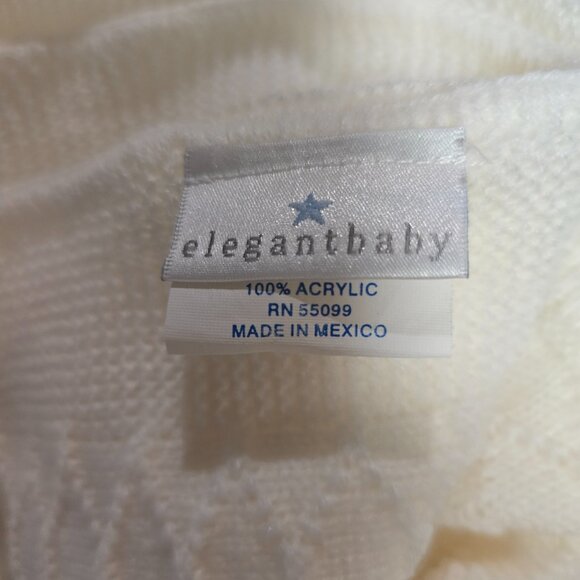 Elegant Baby Crochet Christening Shaw Blanket & Satin Bear Blanket Set Ivory - Picture 6 of 7